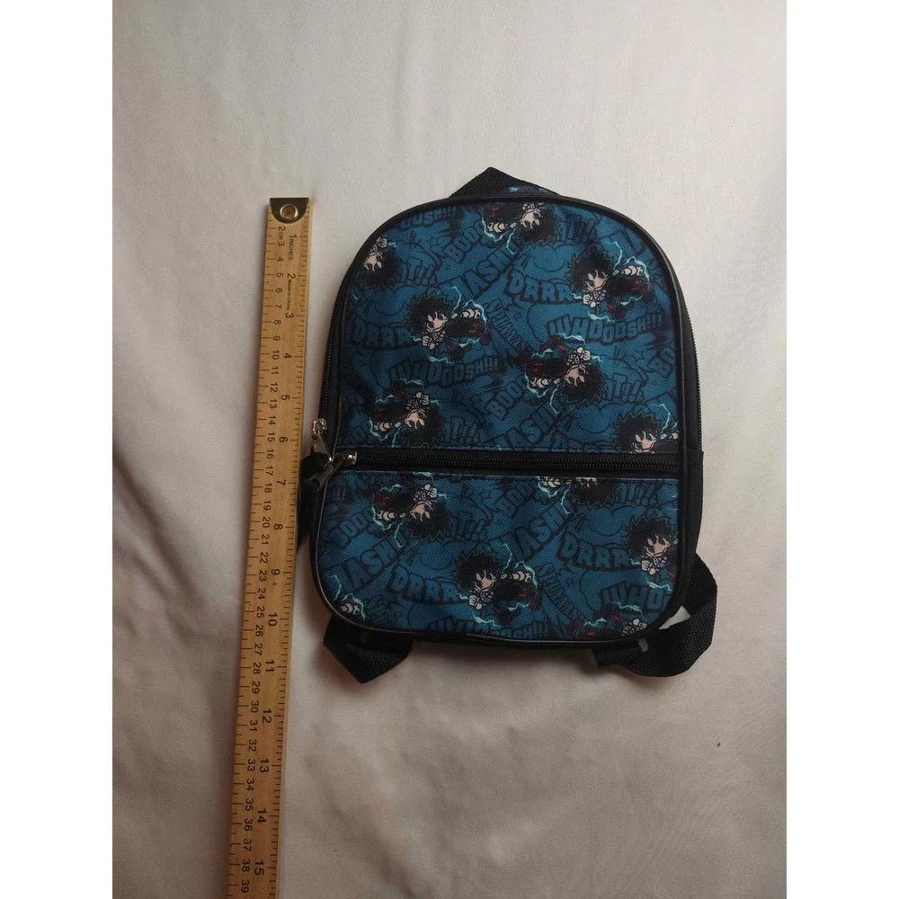 Bioworld My Hero Academia Deku Mini Backpack Blue Anime Comic Print NWT